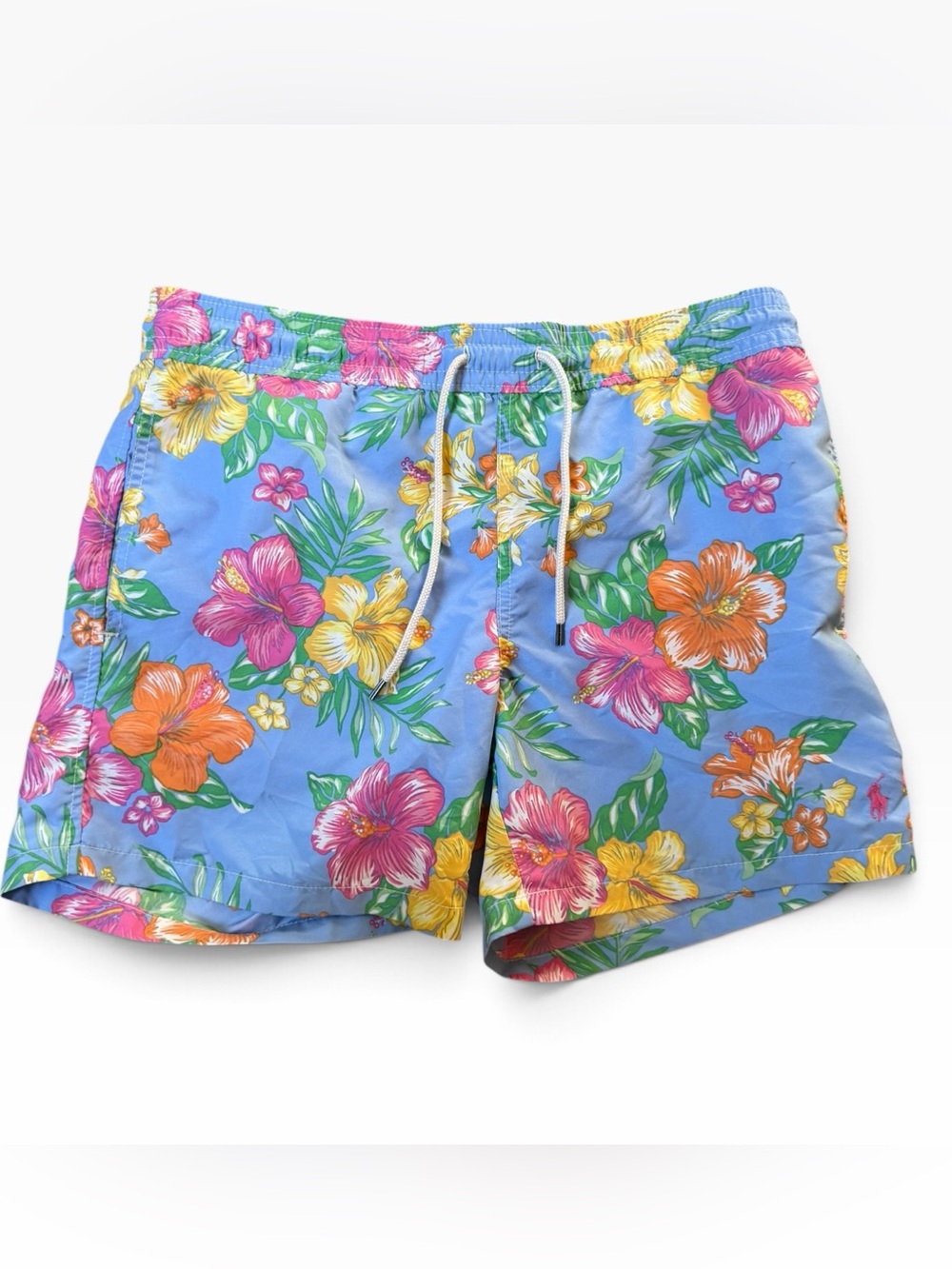 Polo Ralph Lauren Hibiscus Traveler Swim Trunks Men’s Small Draw String Floral